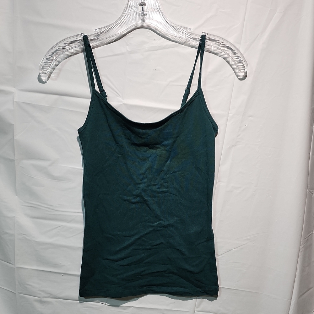Forever 21 Dark Green Slim Fit Camisole Tank
